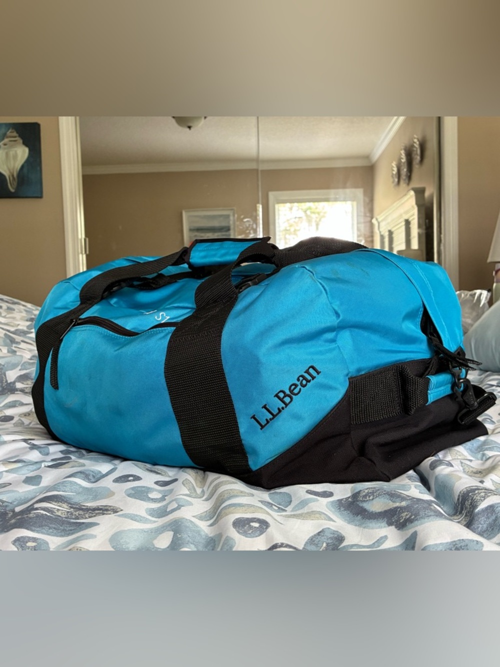 L.L. Bean Adventure Duffel with Stuff Sack - Medium - Blue - Picture 4 of 12